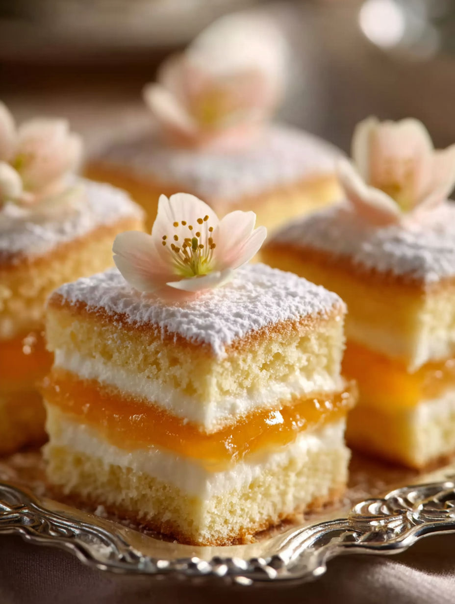 A plate of cake with white frosting and pink flowers.