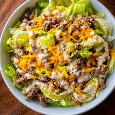 A bowl of Big Mac Salad.