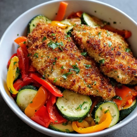 A bowl of chicken and vegetables.