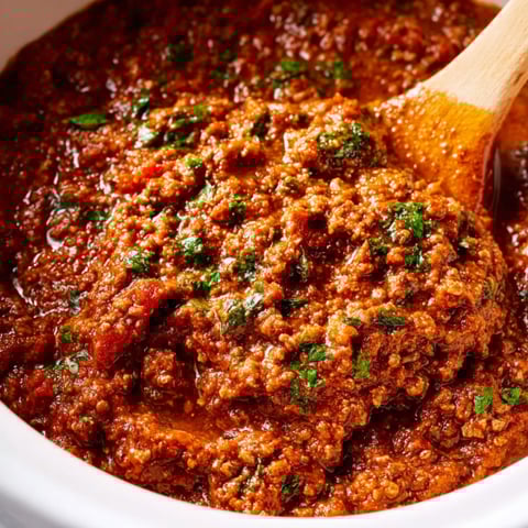 A bowl of taco meat in a crock pot.