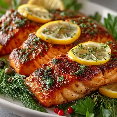 Sous Vide Salmon with Lemon and Herbs.
