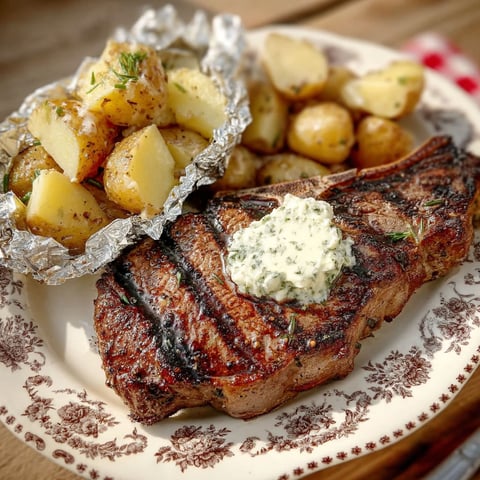 A plate of meat with a blue sauce on it.