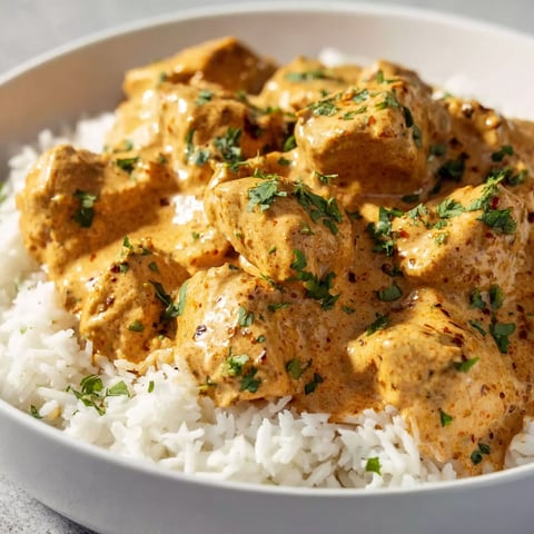 A bowl of rice with chicken and sauce.