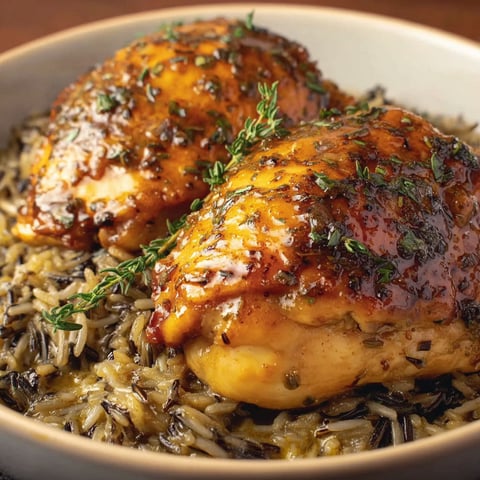 A bowl of rice and chicken.