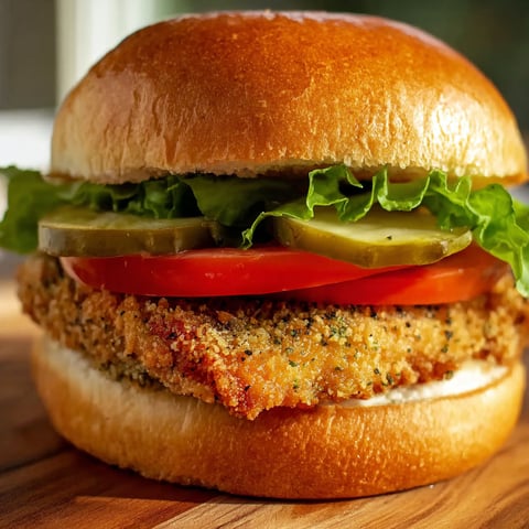 A crispy pickle-brined chicken sandwich.