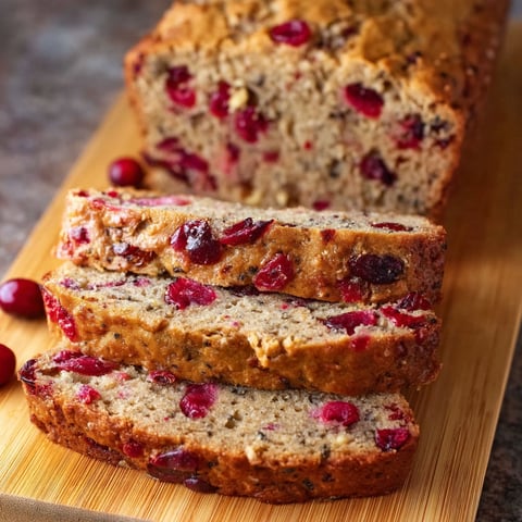 A loaf of orange cranberry bread.