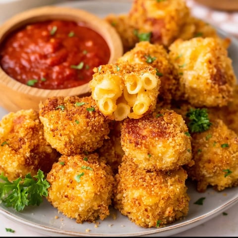Air fryer mac and cheese bites.