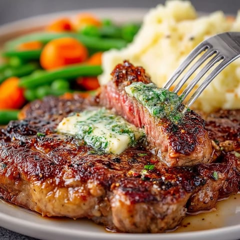 A piece of steak with butter on it.