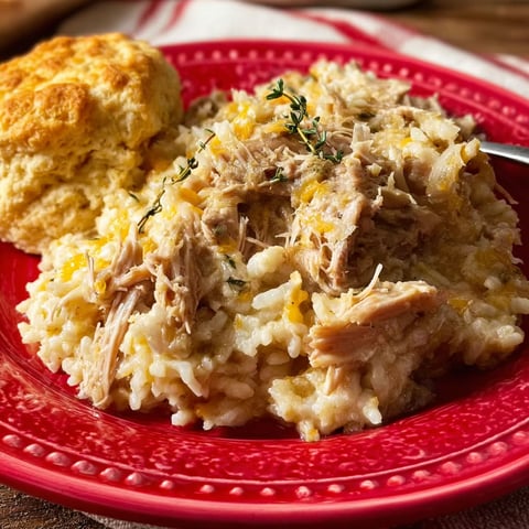 A plate of slow cooker pork chops and rice.