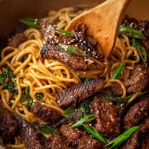 A bowl of noodles with meat and vegetables.