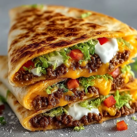 A stack of delicious keto crunchwraps.